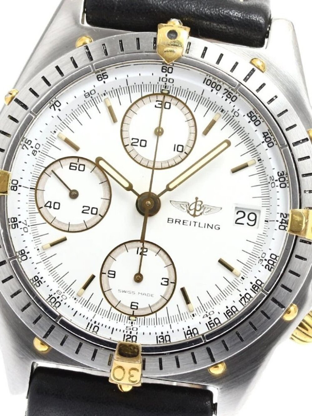 BREITLING Chronomat Bikoro B13047 Date white Dial Automatic Men's Watch_907877